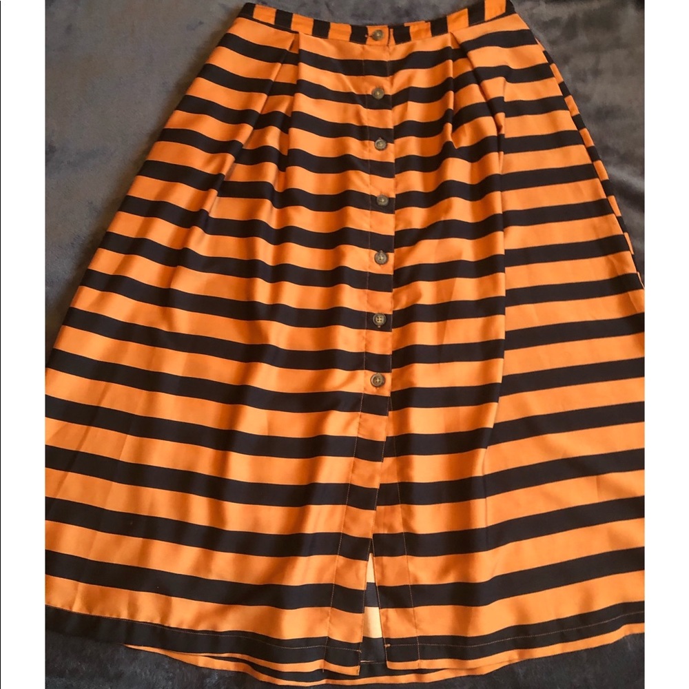 Who What Wear Black and Orange Skirt